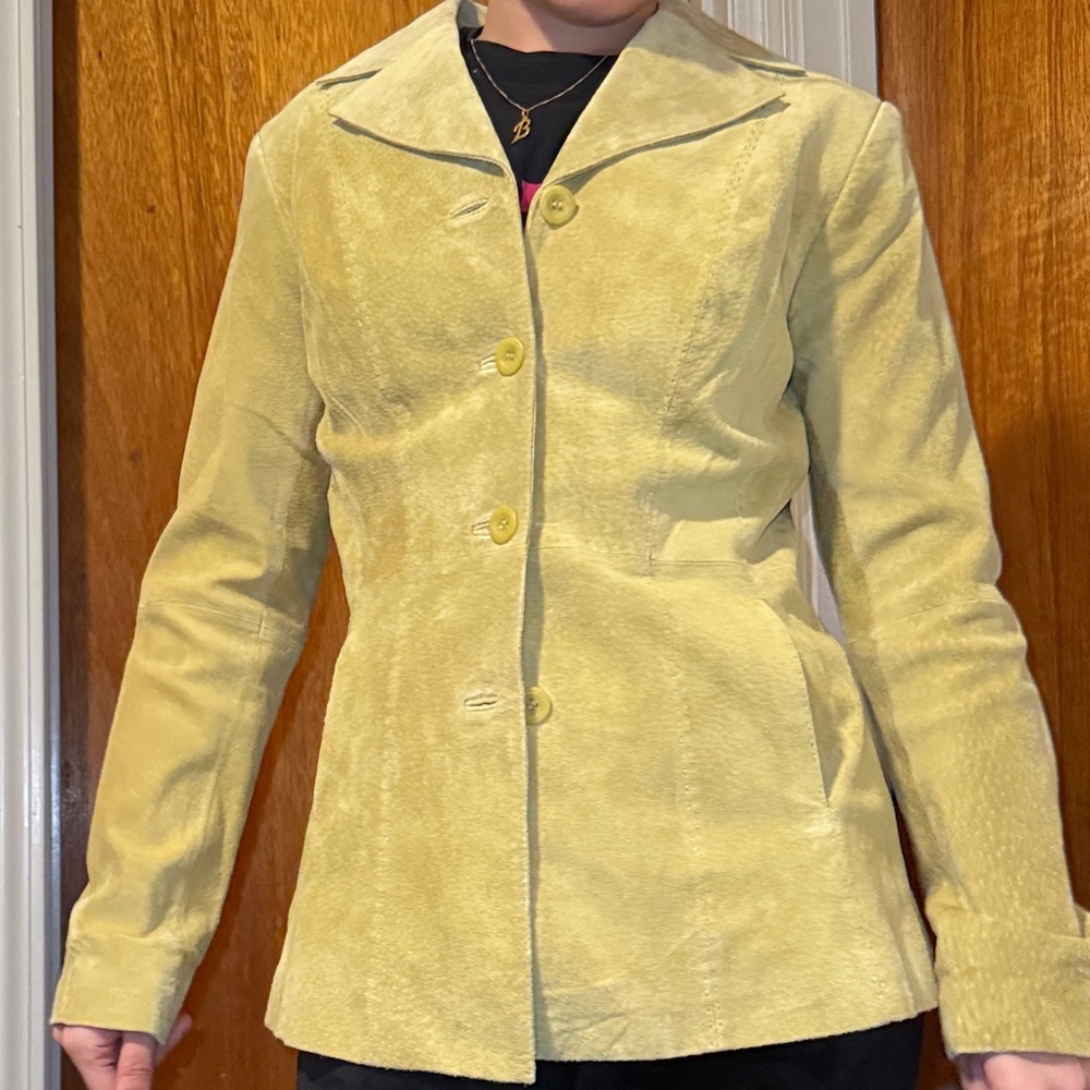 Liz Claiborne Suede Light Yellow Women's Blazer